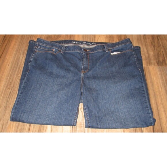 L.L.Bean Favorite Fit Straight Jean Womens 22W Blue High Rise 12 - Picture 2 of 9